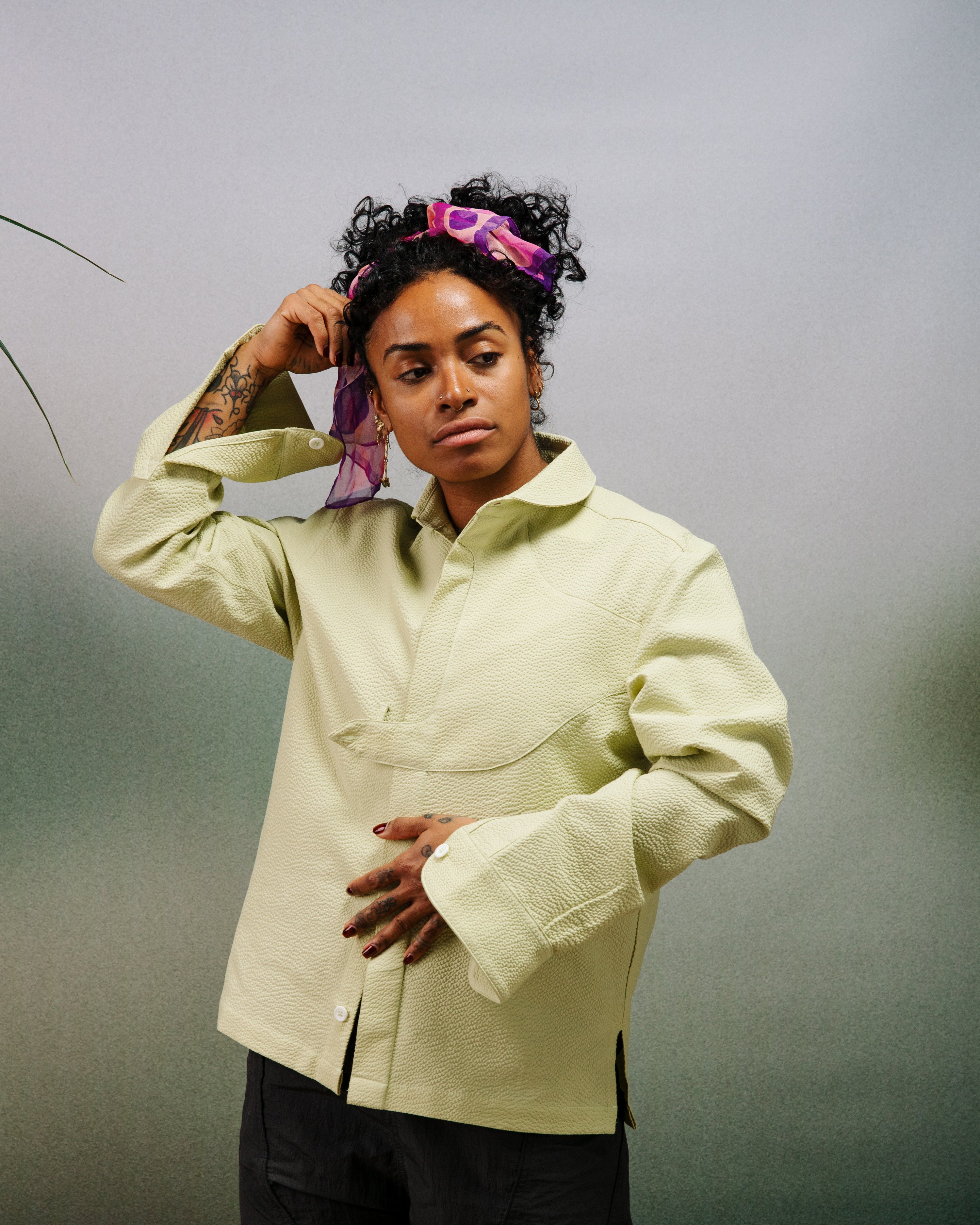 Gonia Shirt: Avocado Ripple