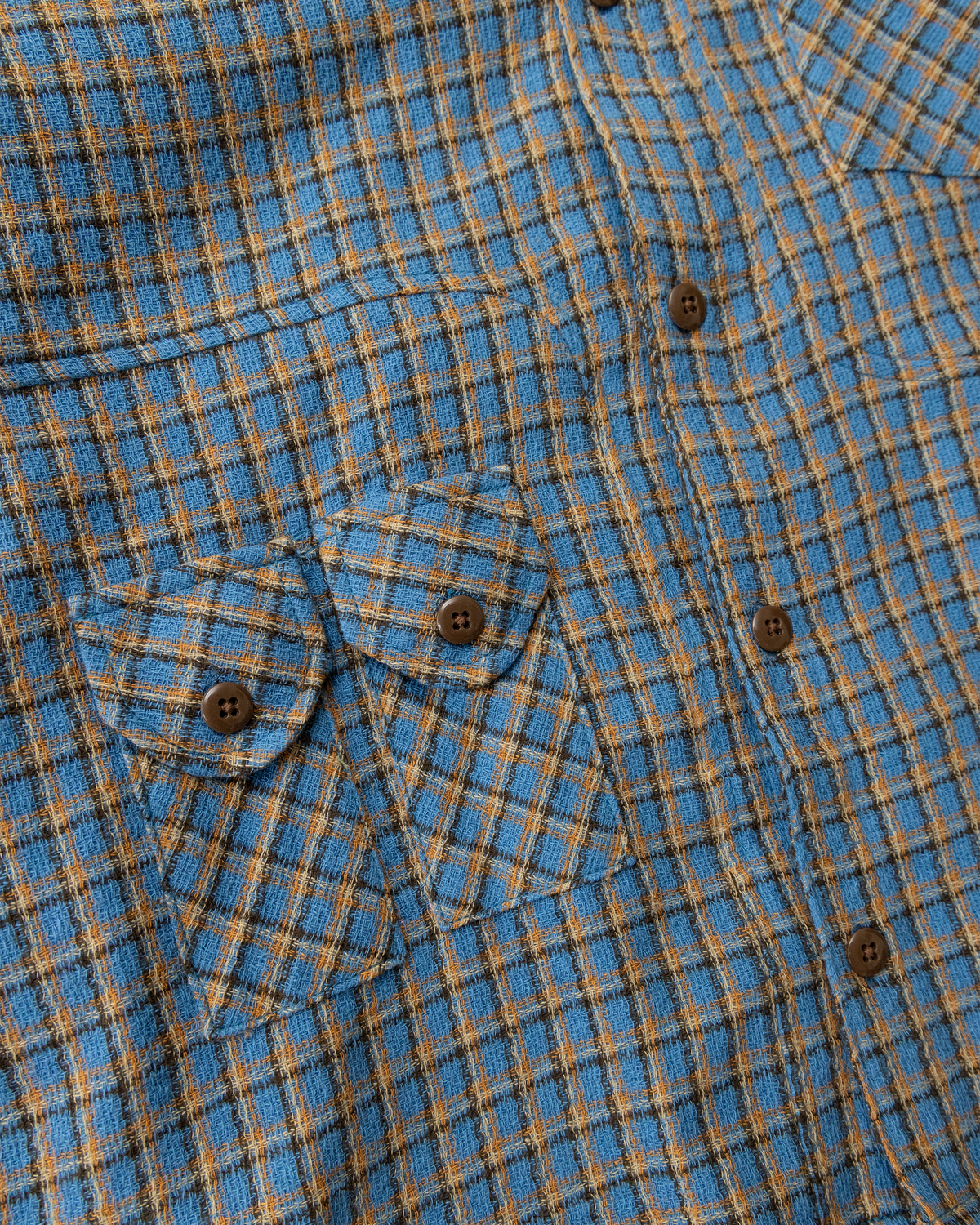 (PRE-ORDER) Jardin Shirt: Sky Plaid Gauze