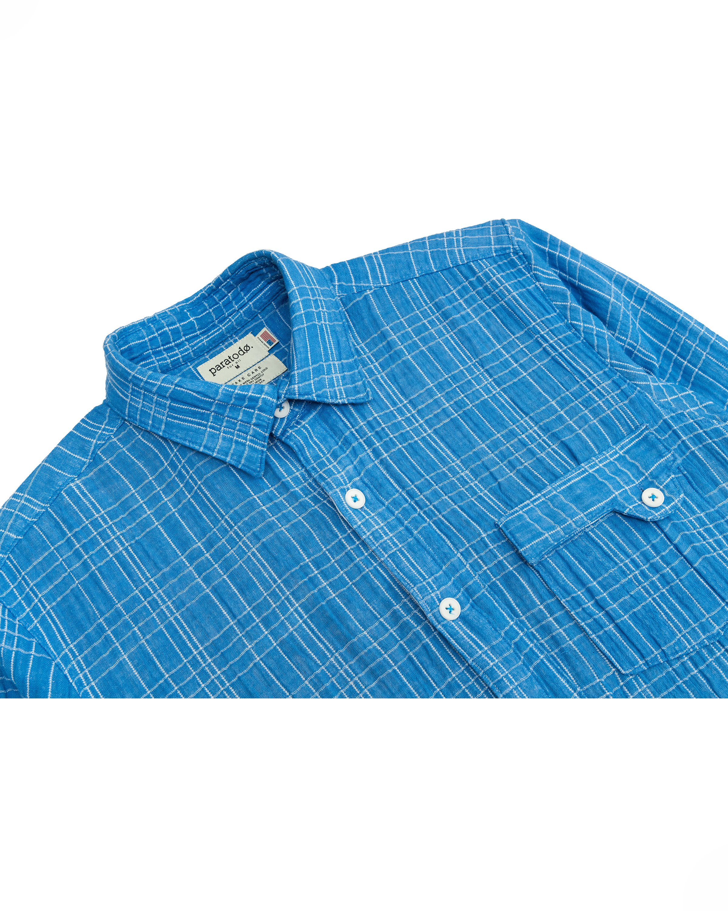 Jardin Shirt: Blue Double Guaze