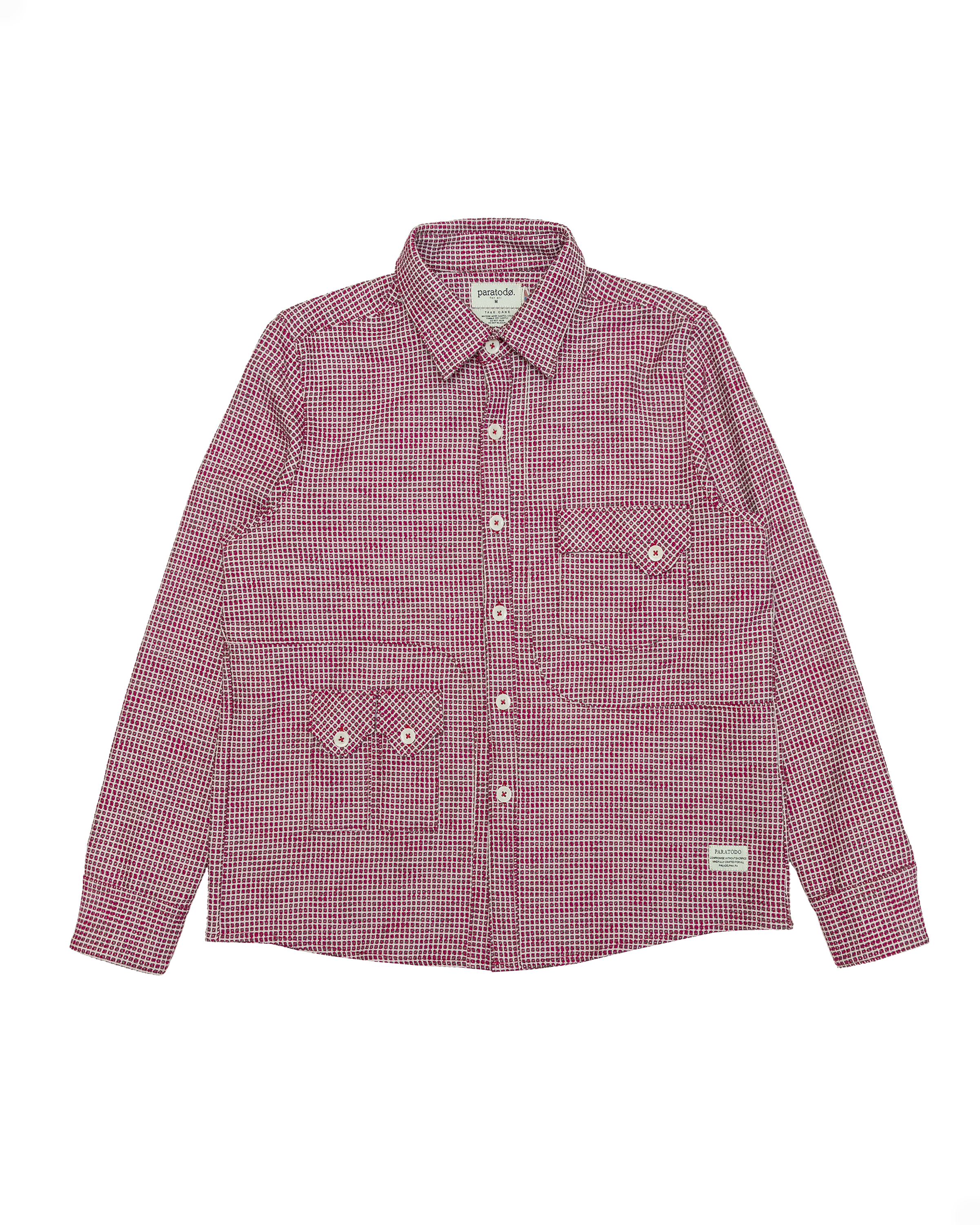 Jardin Shirt: Raspberry Jaquard