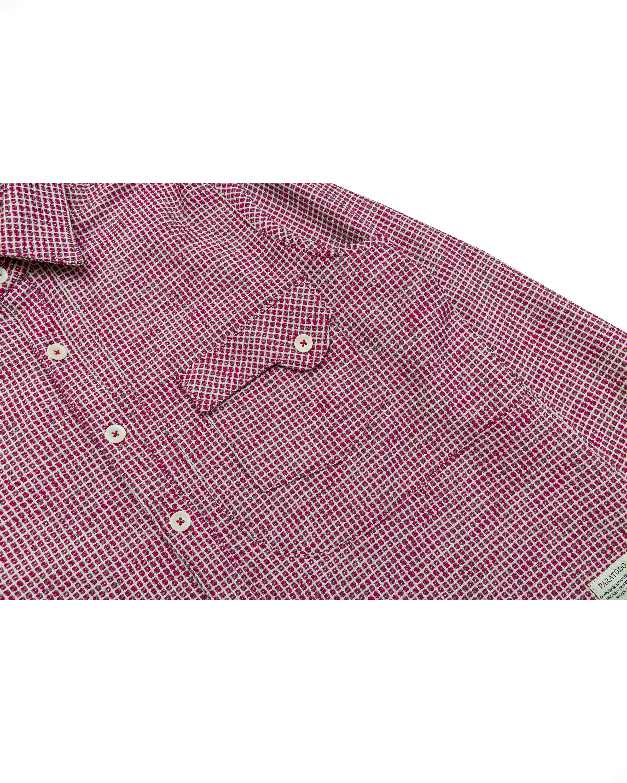 Jardin Shirt: Raspberry Jaquard