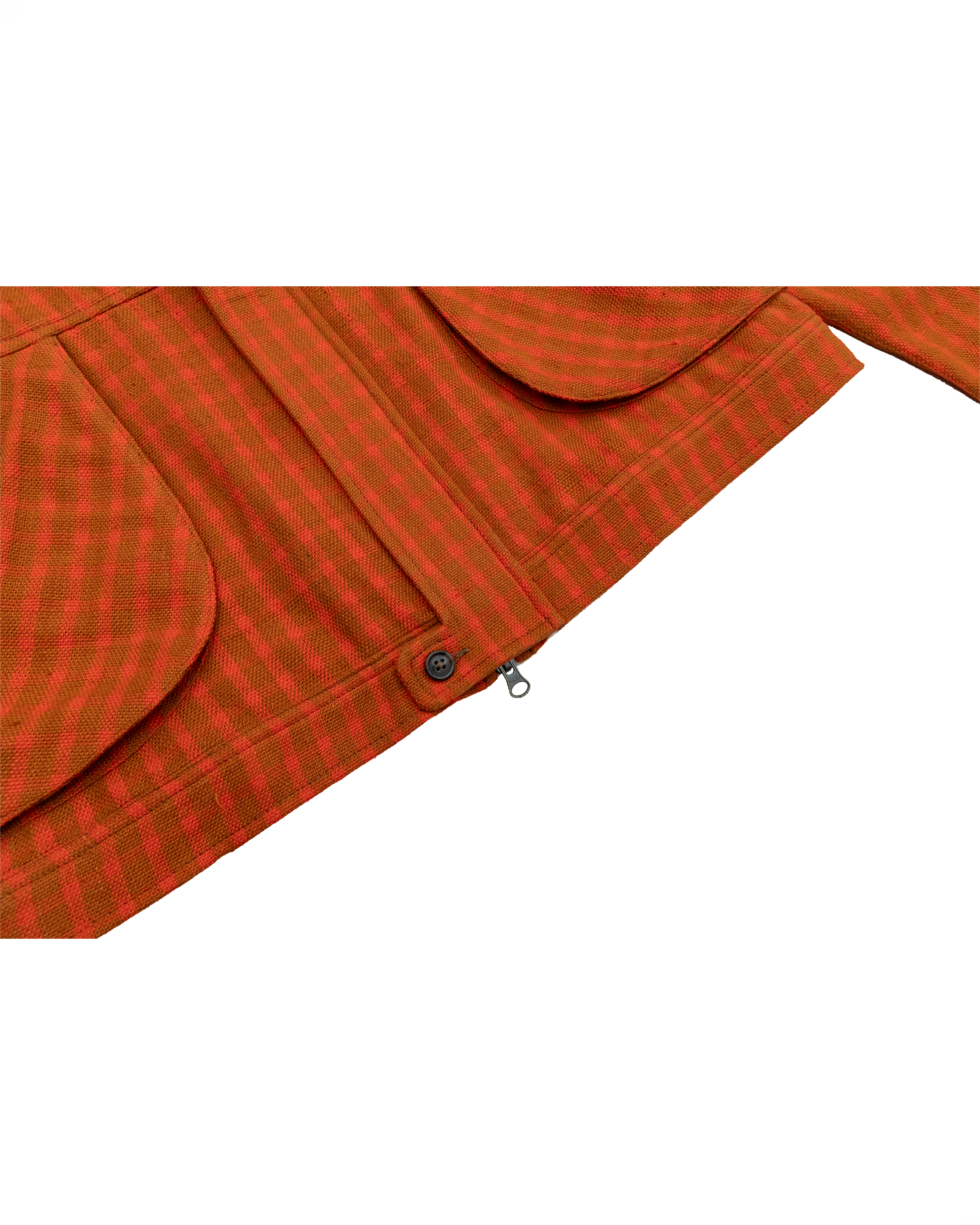 Pine Blouson Jacket: Orange/Camel Plaid