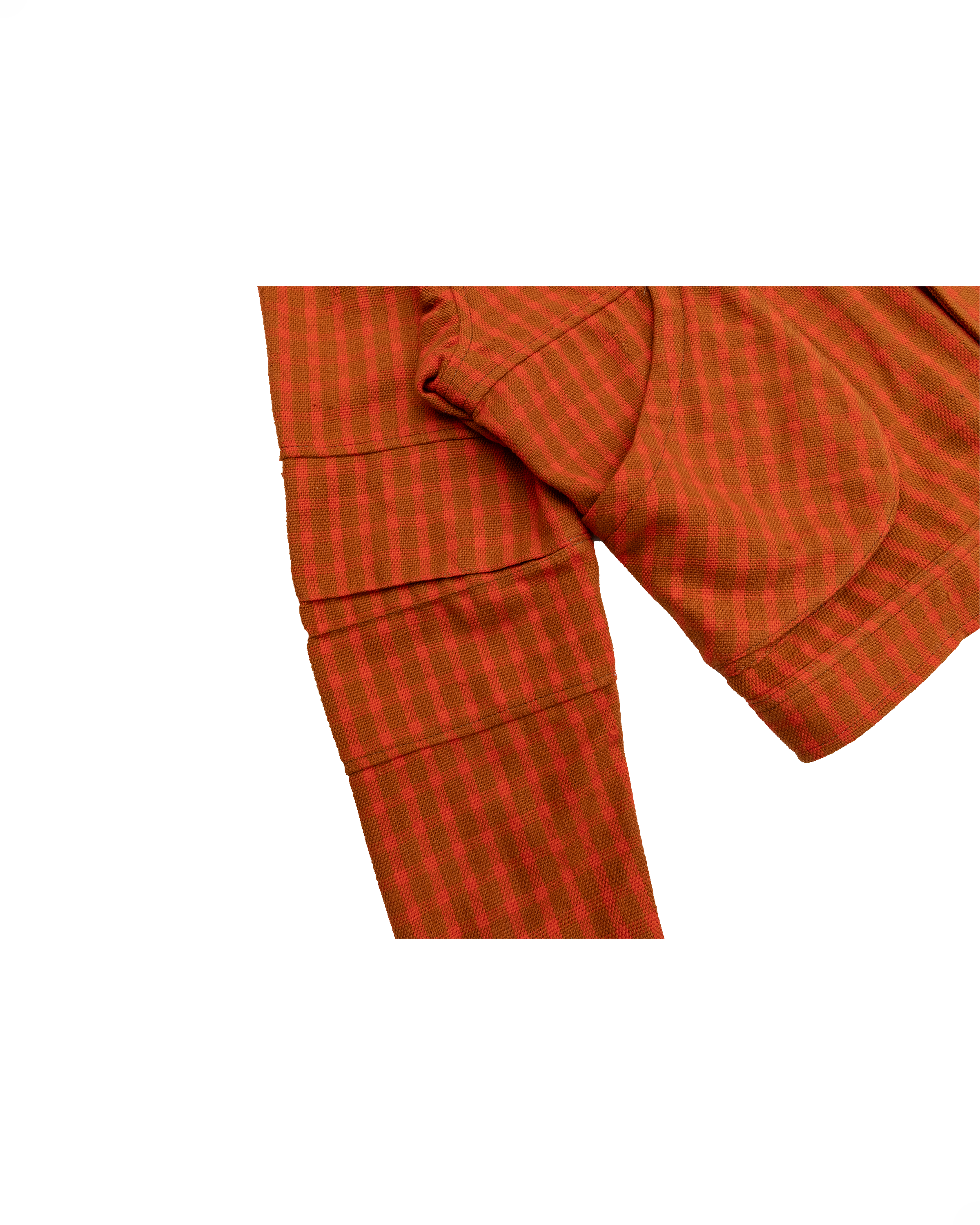 Pine Blouson Jacket: Orange/Camel Plaid