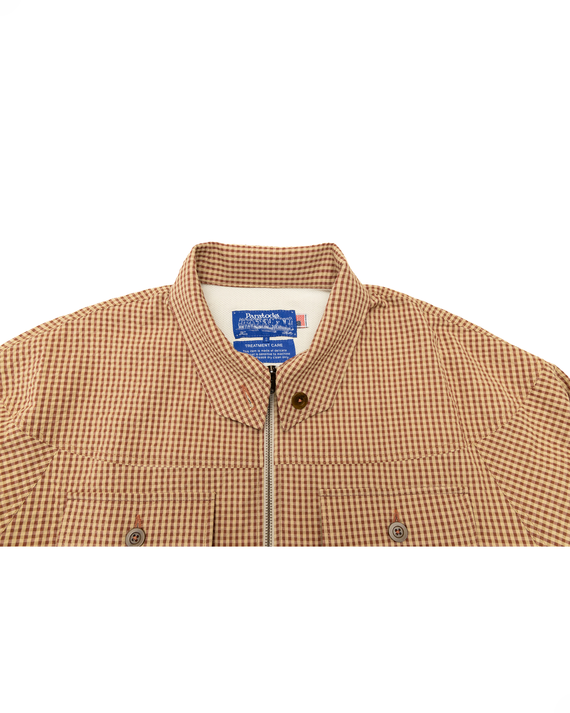 Archetype Jacket: Red/Khaki Seersucker