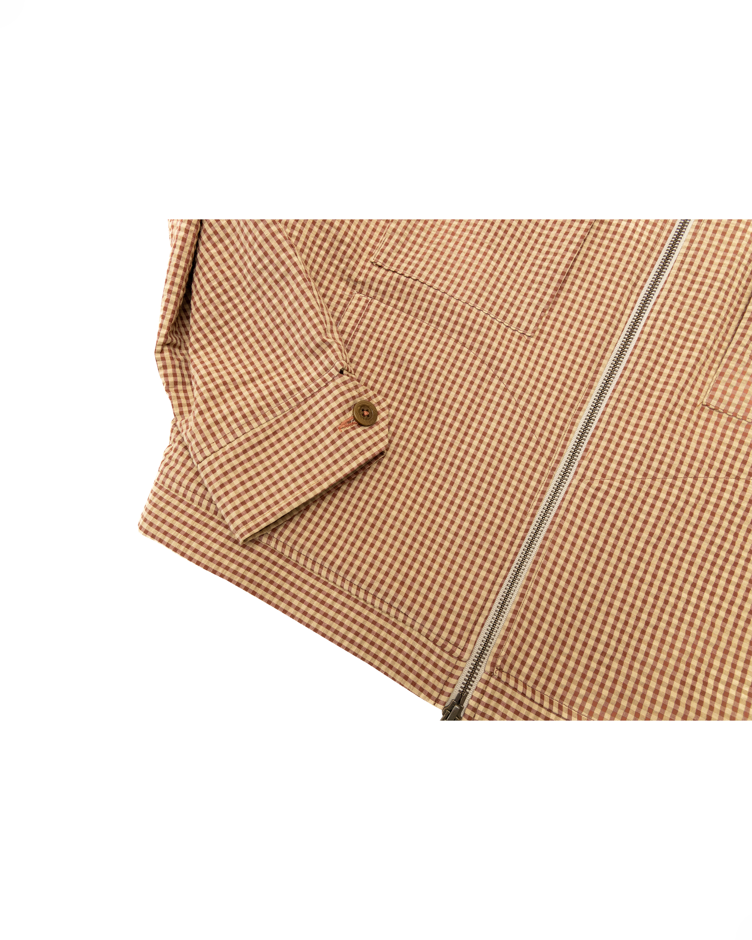 Archetype Jacket: Red/Khaki Seersucker