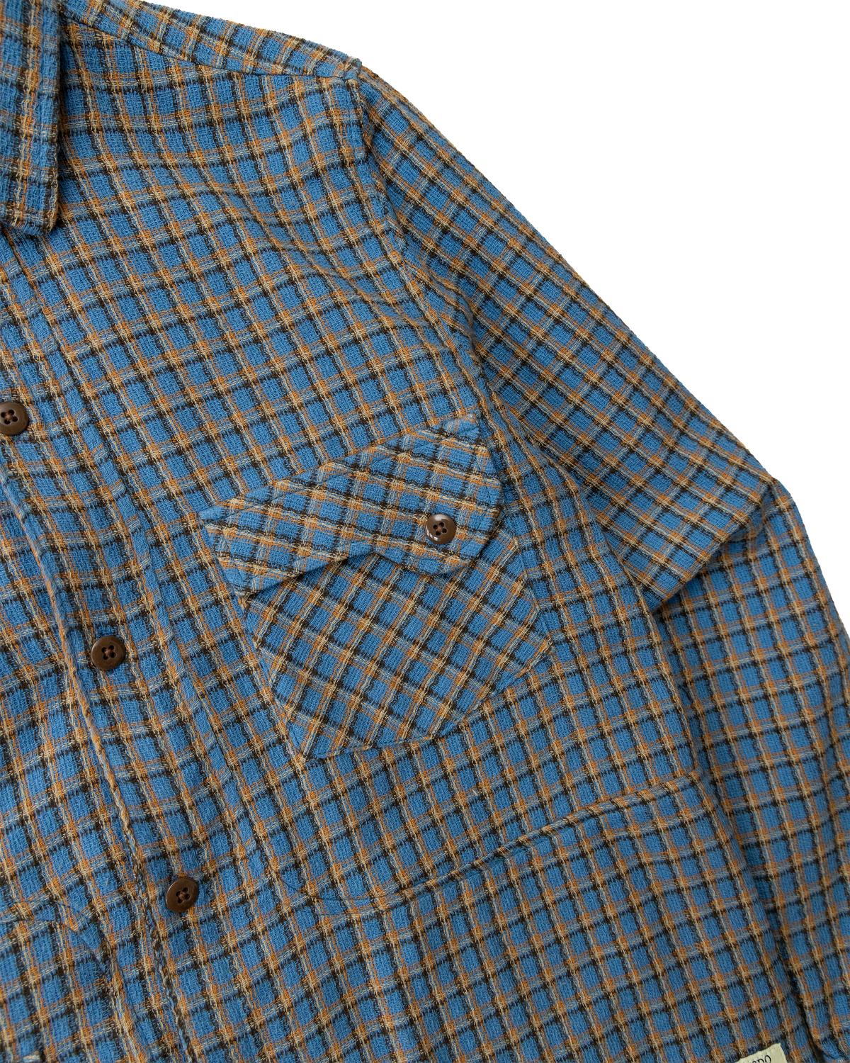 (PRE-ORDER) Jardin Shirt: Sky Plaid Gauze
