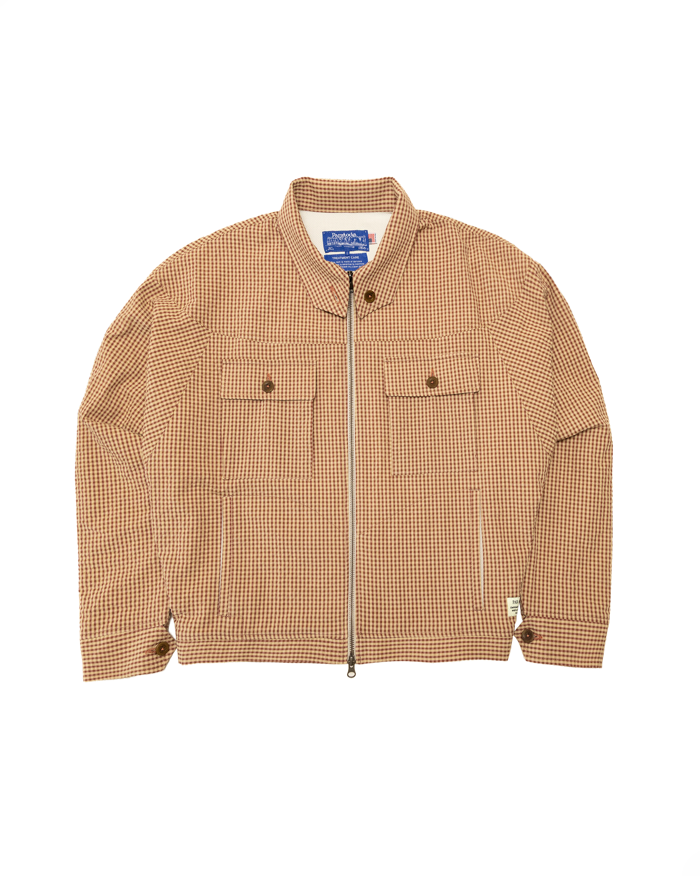 Archetype Jacket: Red/Khaki Seersucker