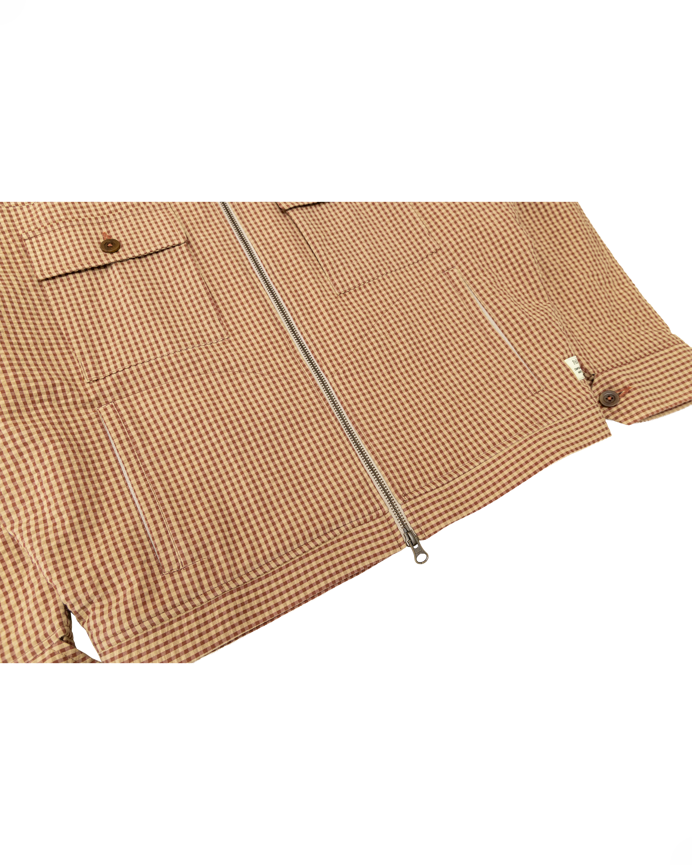 Archetype Jacket: Red/Khaki Seersucker