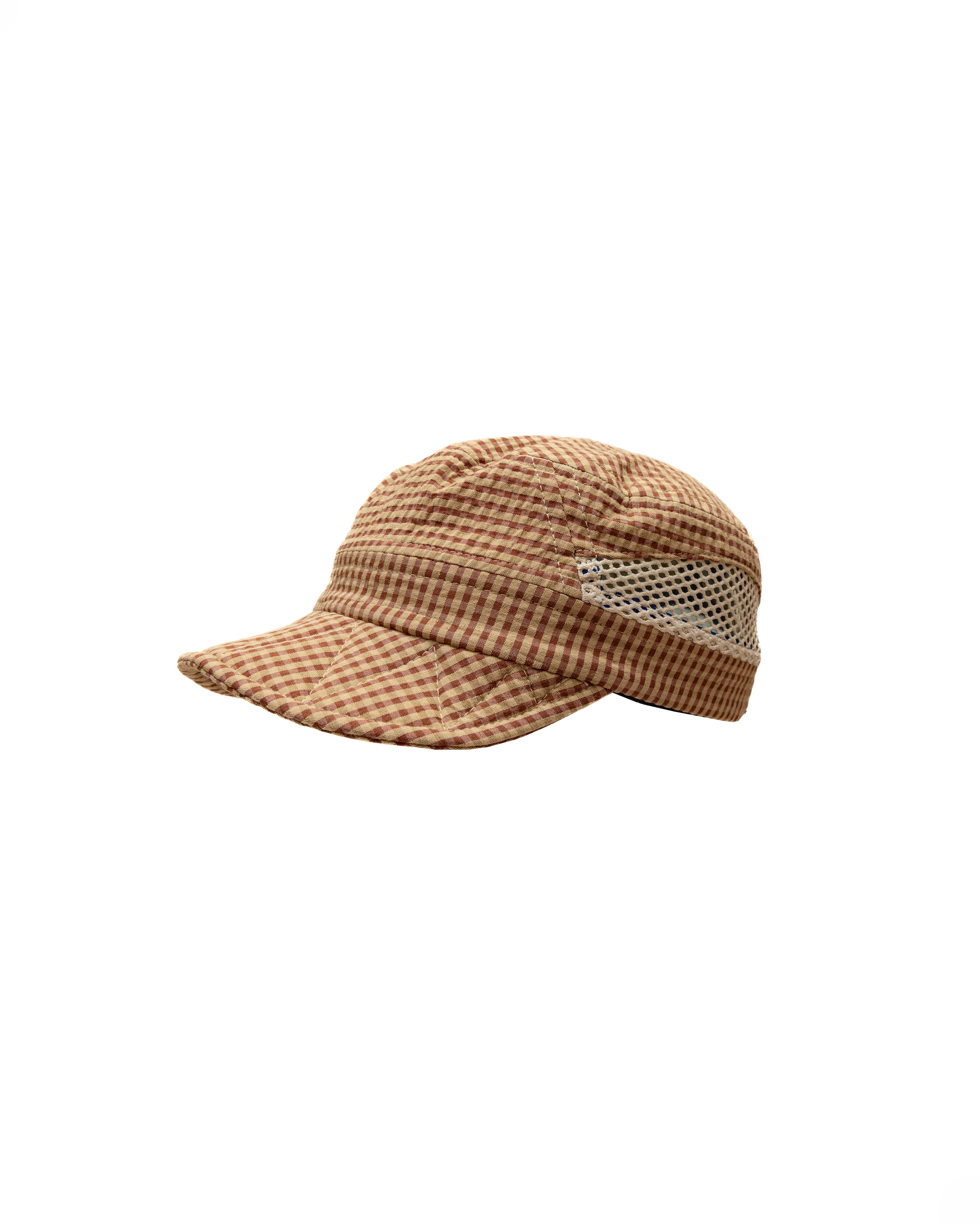 Draft Cap:Red / Khaki Seersucker
