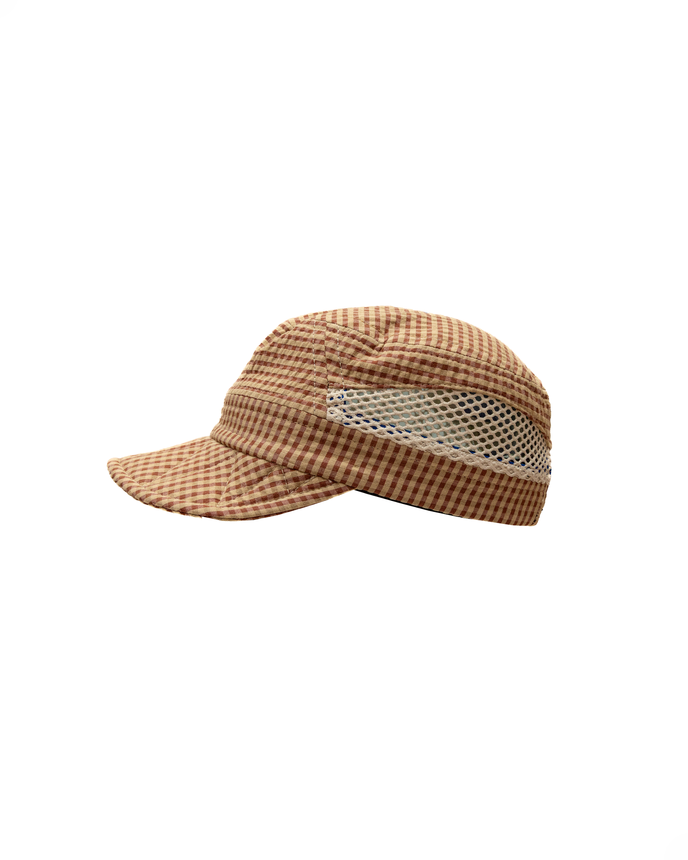 Draft Cap:Red / Khaki Seersucker