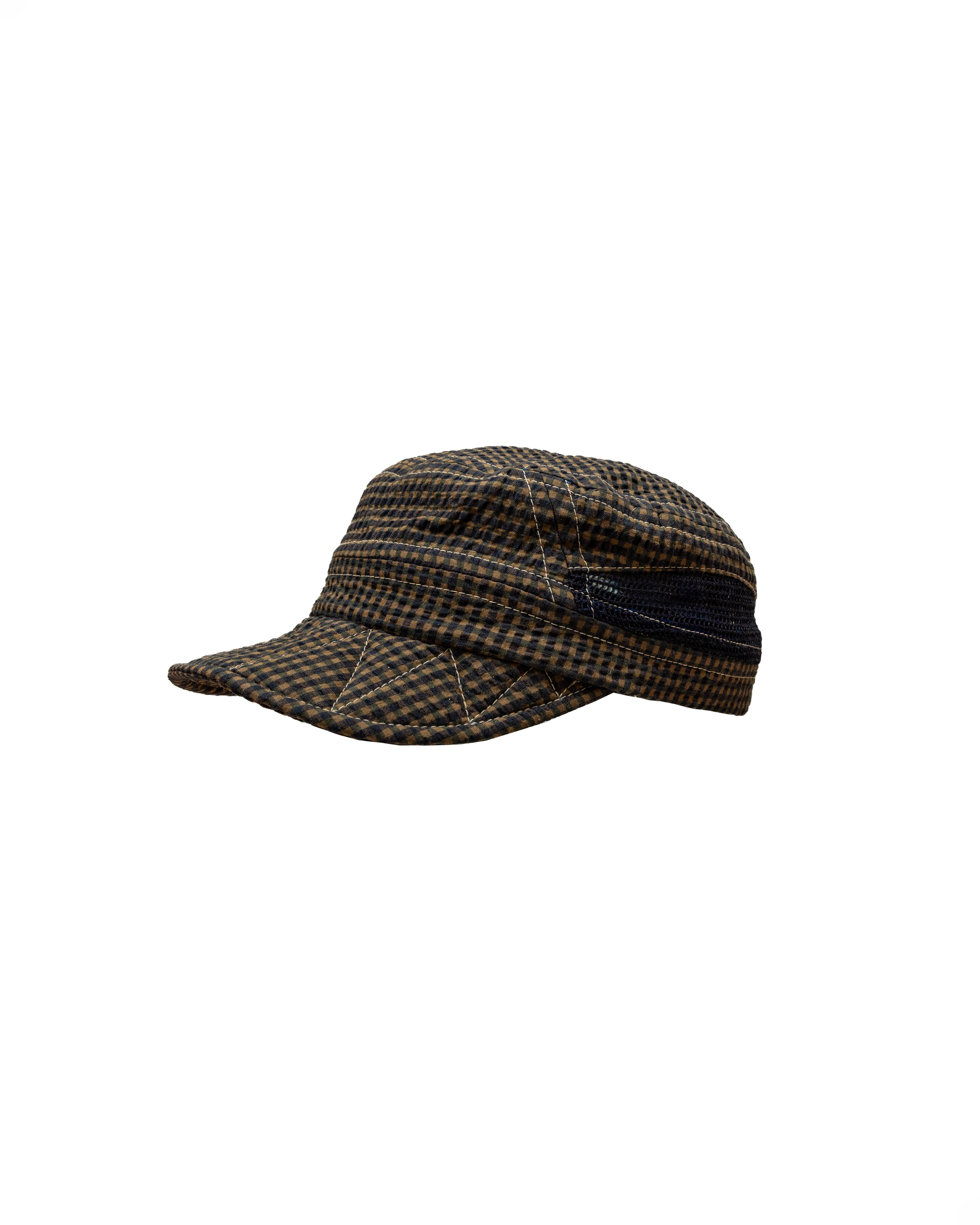 Draft Cap:Plaid Seersucker