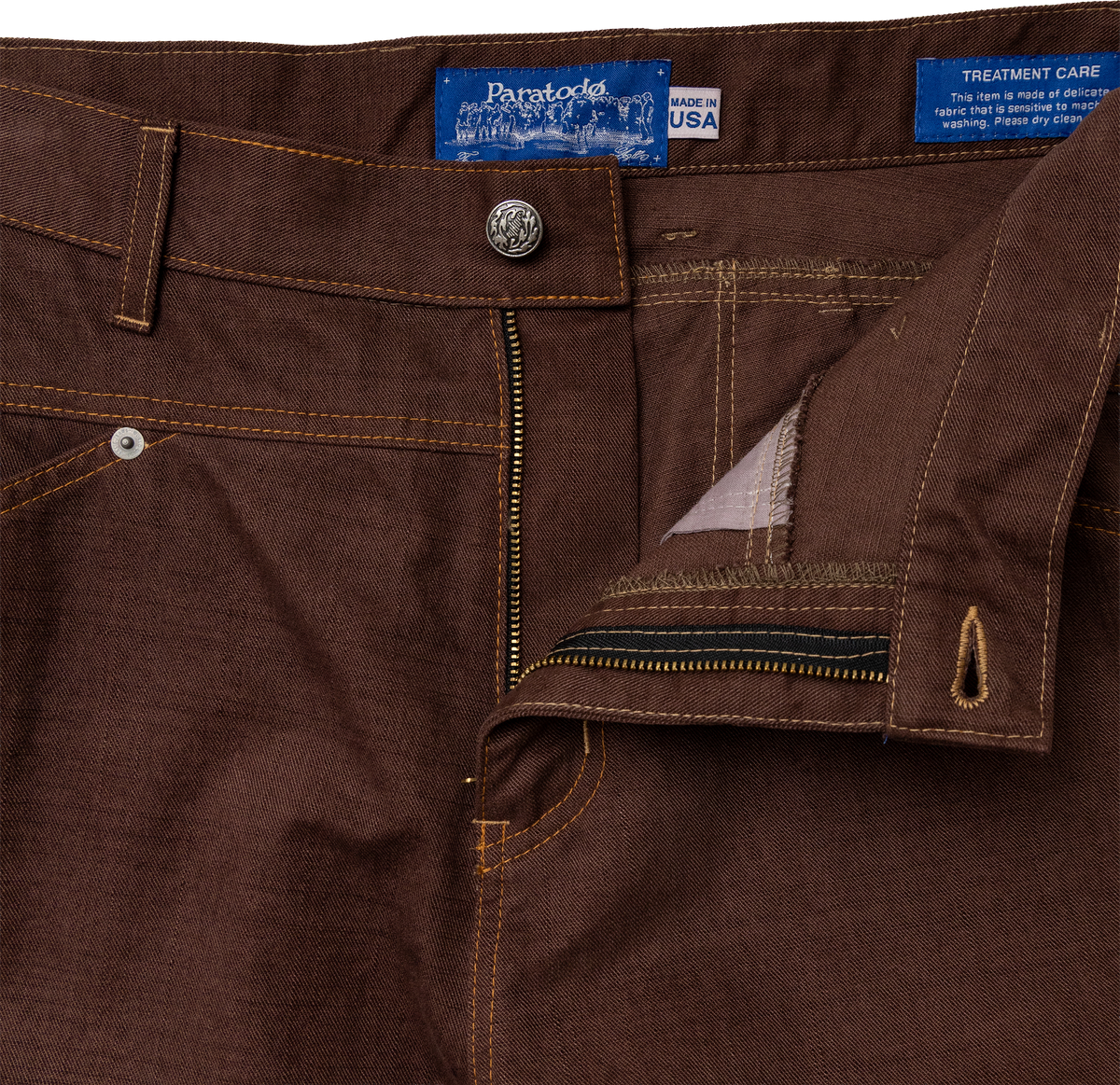 (PRE-ORDER) Saxon Jeans: Brown Brushed Twill