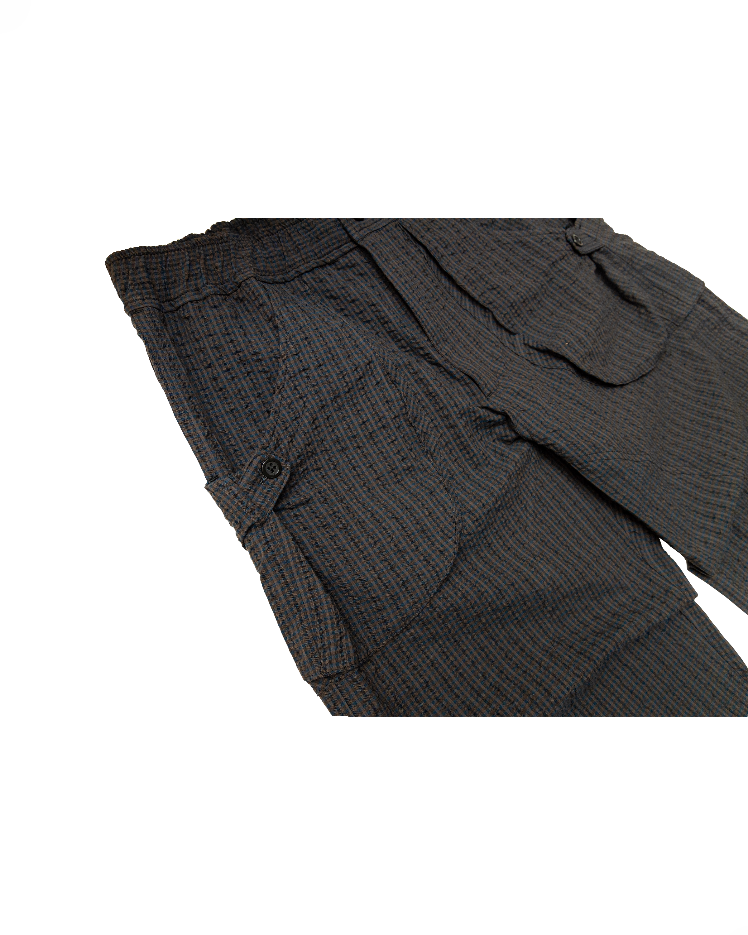 Osage Pant:Night/Maroon Seersucker