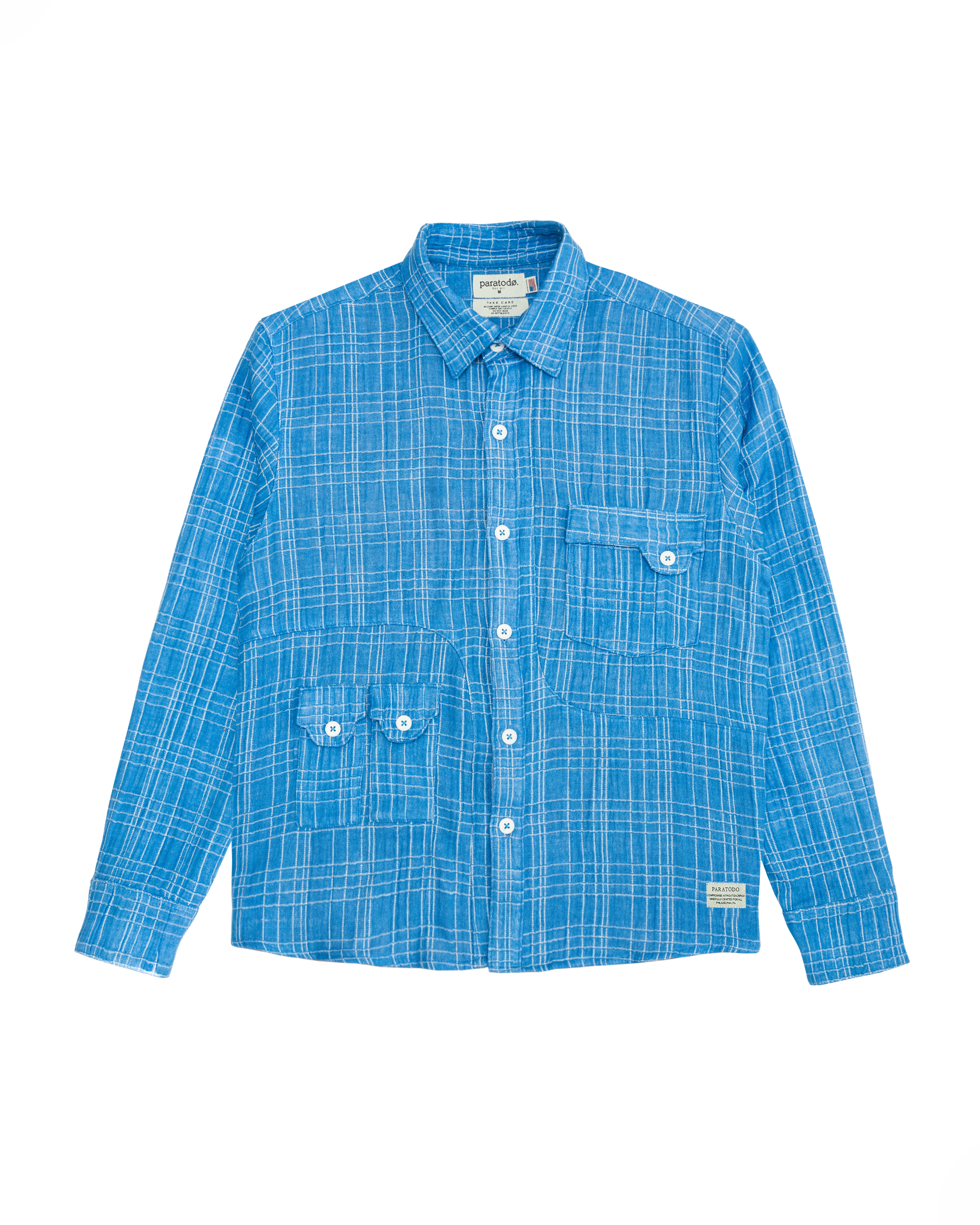 Jardin Shirt: Blue Double Guaze